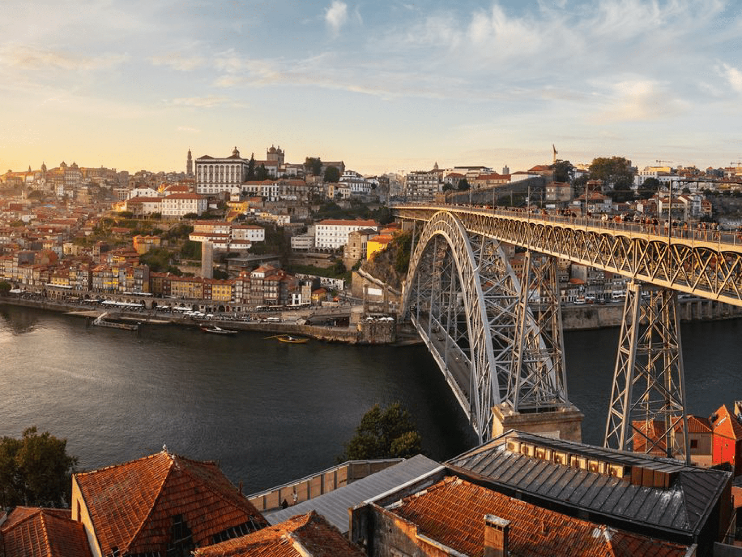 D. Luis Bridge over Rio douro connecting porto and gaia