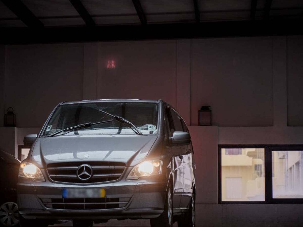 a car parked in a parking lot