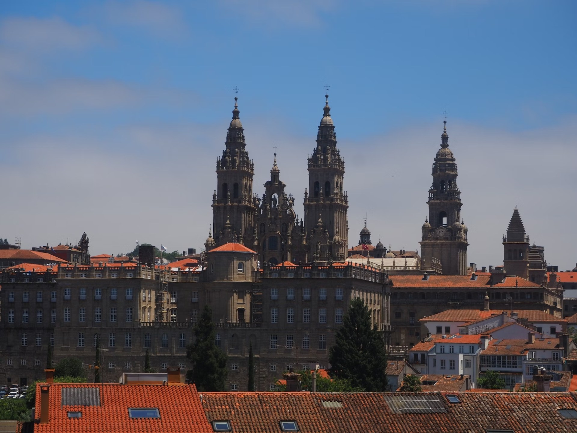 a large chapel over Santiago de Compostela City