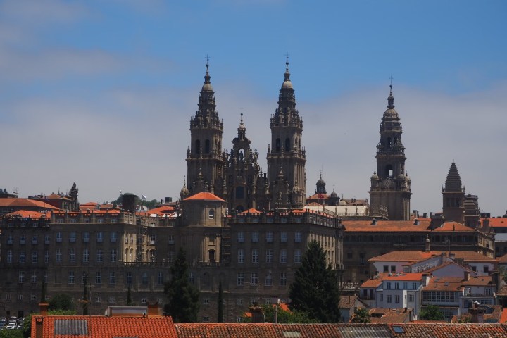 a large chapel over Santiago de Compostela City