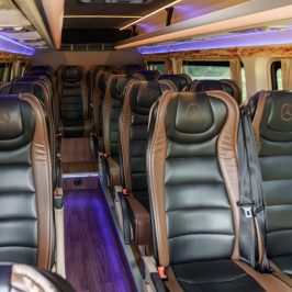 a train that is sitting on a chair