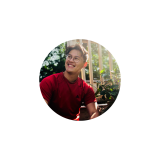 a man in a dark room